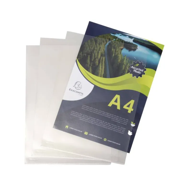 CARPETA DOSSIER UÑERO EXACOMPTA RECICLADO POLIPROPILENO 120 MC DIN A4 CAJA DE 100 UNIDADES