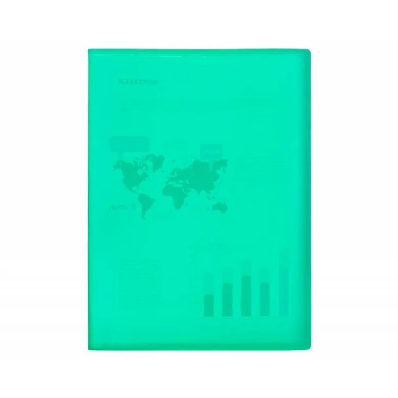Carpeta escaparate 60 fundas Liderpapel DIN A4 polipropileno color verde