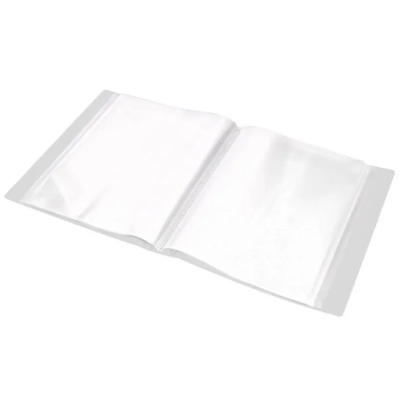 Carpeta escaparate Liderpapel DIN A4 100 fundas polipropileno con cajetín color transparente