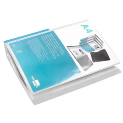 Carpeta escaparate Liderpapel DIN A4 100 fundas polipropileno con cajetín color transparente