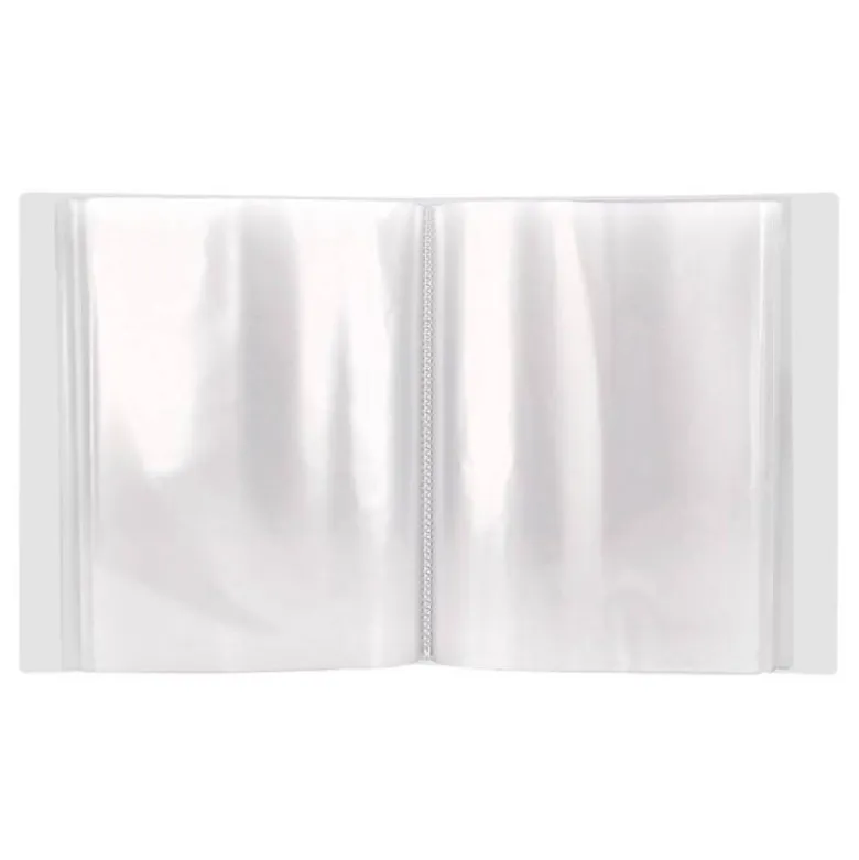Carpeta escaparate Liderpapel DIN A4 100 fundas polipropileno con cajetín color transparente