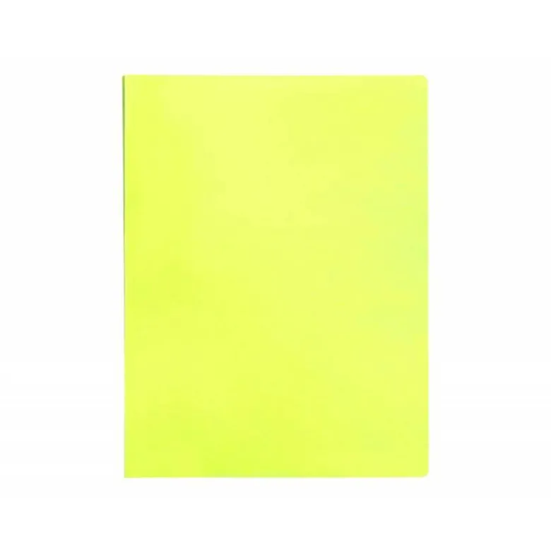 Carpeta escaparate Liderpapel DIN A4 poliporpileno con 20 fundas color amarillo