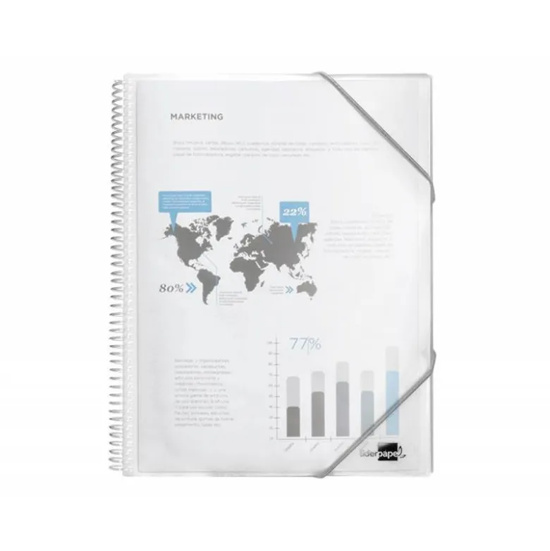 Carpeta escaparate Liderpapel DIN A4 10 fundas polipropileno color transparente