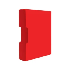 Carpeta escaparate Liderpapel DIN A4 100 fundas polipropileno con cajetín color rojo