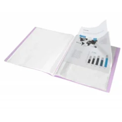 Carpeta escaparate Liderpapel DIN A4 10 fundas polipropileno color lila