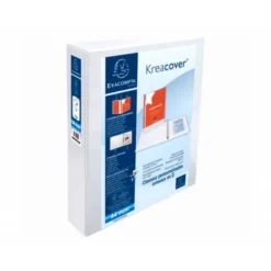 CARPETA EXACOMPTA CANGURO 4 ANILLAS 40 MM DIN A4+ CARTON FORRADO POLIPROPILENO PERSONALIZABLE 3 BOLSILLOS