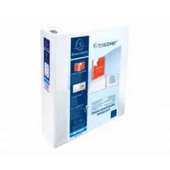 Carpeta Exacompta carton forrado blanca 4 anillas 60 mm