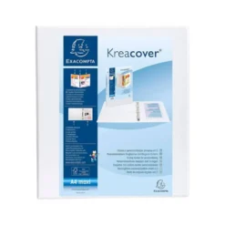 Carpeta Exacompta carton forrado blanca 2 anillas 40 mm