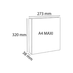 Carpeta Exacompta carton forrado blanca 2 anillas 16 mm