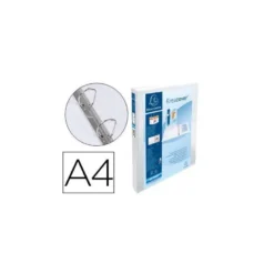 Carpeta Exacompta carton forrado blanca 2 anillas 16 mm