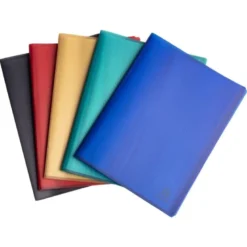 CARPETA EXACOMPTA ESCAPARATE 100 FUNDAS DIN A4 RECICLADA POLIPROPILENO COLORES SURTIDOS