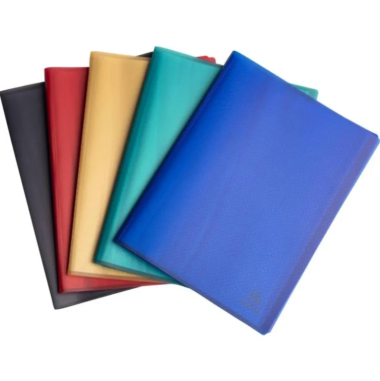 CARPETA EXACOMPTA ESCAPARATE 40 FUNDAS DIN A4 RECICLADA POLIPROPILENO COLORES SURTIDOS