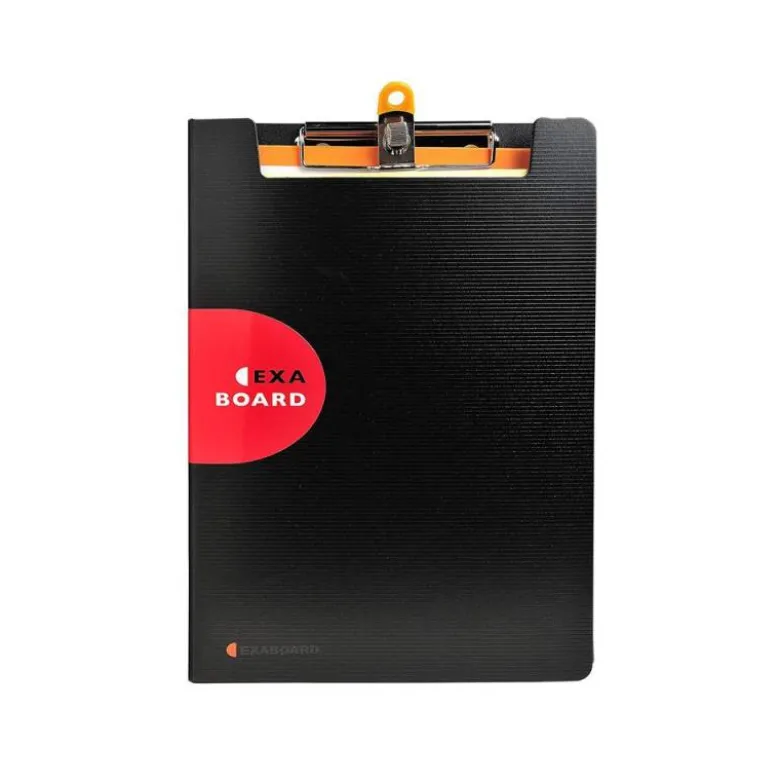CARPETA EXACOMPTA EXACTIVE CON TAPA POLIPROPILENO NEGRO CON PINZA Y PORTABOLIGRAFO DIN A4