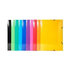 CARPETA EXACOMPTA IDERAMA GOMAS CARTON 600 GR TRES SOLAPAS DIN A3 COLORES SURTIDOS