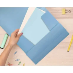 Carpeta gomas con solapa Liderpapel DIN A4 polipropileno 400 micras 100 hojas color azul