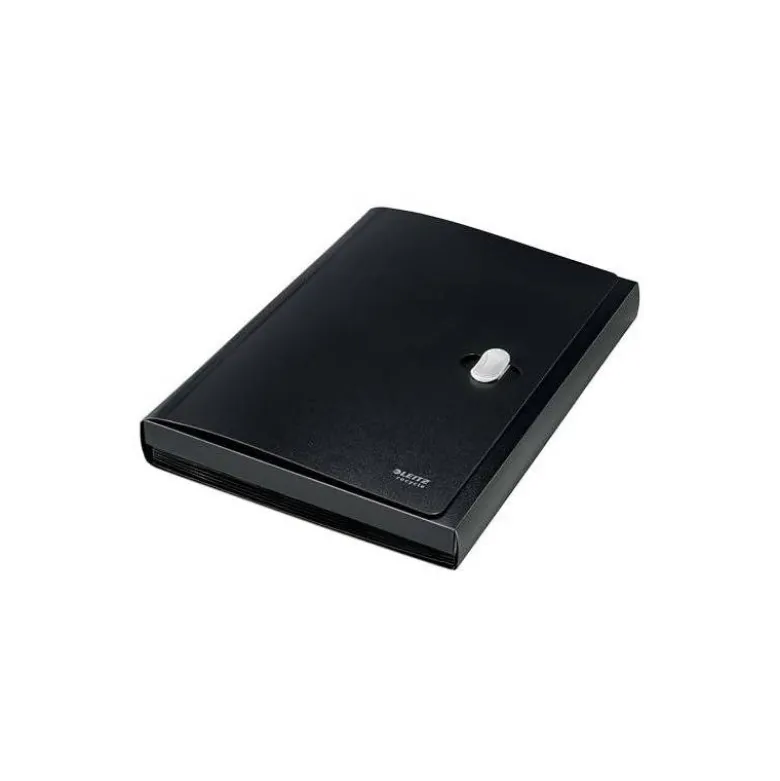 CARPETA LEITZ RECYCLE CLASIFICADOR FUELLE POLIPROPILENO 5+1 COMPARTIMENTOS DIN A4 NEGRO