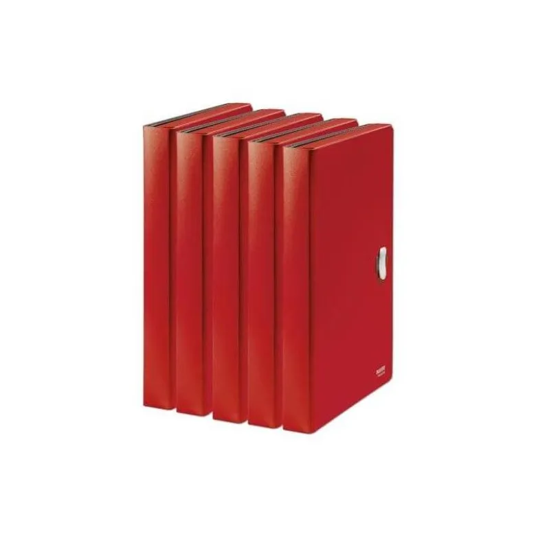 CARPETA LEITZ RECYCLE CLASIFICADOR FUELLE POLIPROPILENO 5+1 COMPARTIMENTOS DIN A4 ROJO
