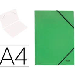 CARPETA LEITZ RECYCLE GOMAS DIN A4 CARTON RECICLABLE 100% VERDE