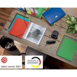 CARPETA LEITZ RECYCLE GOMAS DIN A4 CARTON RECICLABLE 100% VERDE