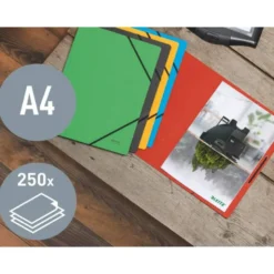 CARPETA LEITZ RECYCLE GOMAS DIN A4 CARTON RECICLABLE 100% VERDE