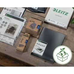 CARPETA LEITZ RECYCLE GOMAS DIN A4 CARTON RECICLABLE 100% AZUL