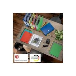 CARPETA LEITZ RECYCLE GOMAS TRES SOLAPAS DIN A4 POLIPROPILENO VERDE