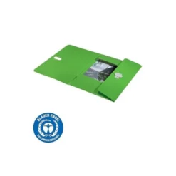CARPETA LEITZ RECYCLE GOMAS TRES SOLAPAS DIN A4 POLIPROPILENO VERDE