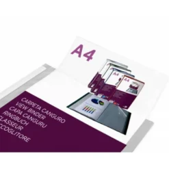 CARPETA LIDERPAPEL 10 FUNDAS CANGURO PP DIN A4 TRANSPARENTEPORTADA Y LOMO PERSONALIZABLE
