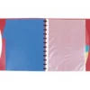 CARPETA LIDERPAPEL A4 CON 40 FUNDAS INTERCAMBIABLES 5 SEP SOBRE Y GOMILLA PORTADA Y LOMO PERSONALIZABLE ROJO