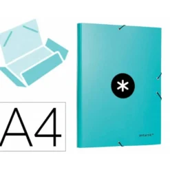 Carpeta Liderpapel Antartik Din A4 con Solapas Cartón forrado color menta