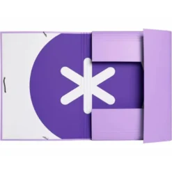 Carpeta Liderpapel Antartik Din A4 con Solapas Cartón forrado lavanda