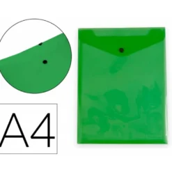 CARPETA LIDERPAPEL DOSSIER BROCHE POLIPROPILENO DIN A4 FORMATO VERTICAL CON FUELLE VERDE