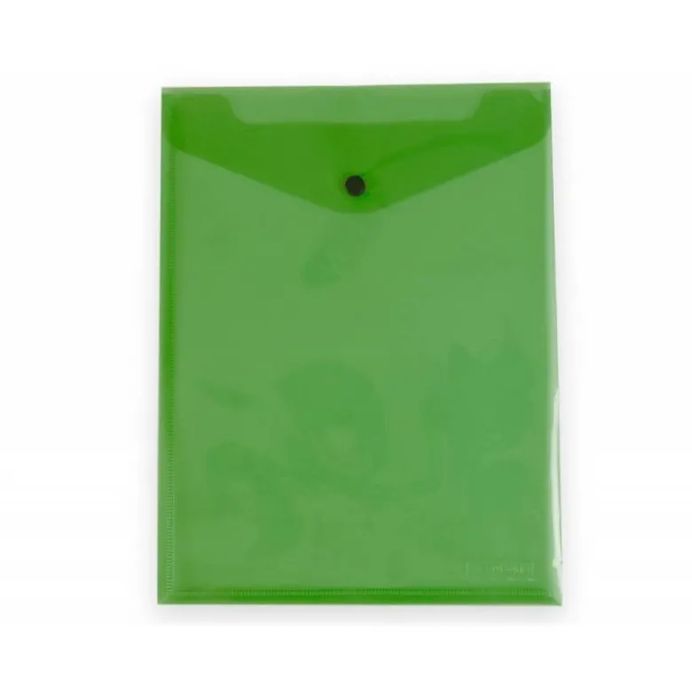 CARPETA LIDERPAPEL DOSSIER BROCHE POLIPROPILENO DIN A4 FORMATO VERTICAL CON FUELLE VERDE