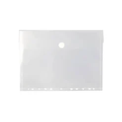 CARPETA LIDERPAPEL DOSSIER BROCHE POLIPROPILENO A4 CIERRE DE VELCRO 180 MICRAS 11 TALADROS TRANSPARENTE