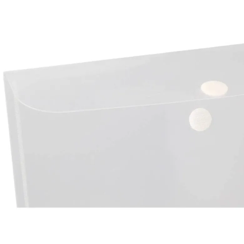 CARPETA LIDERPAPEL DOSSIER BROCHE POLIPROPILENO A4 CIERRE DE VELCRO 180 MICRAS 11 TALADROS TRANSPARENTE