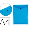 CARPETA LIDERPAPEL DOSSIER BROCHE POLIPROPILENO DIN A4 FORMATO VERTICAL CON FUELLE AZUL