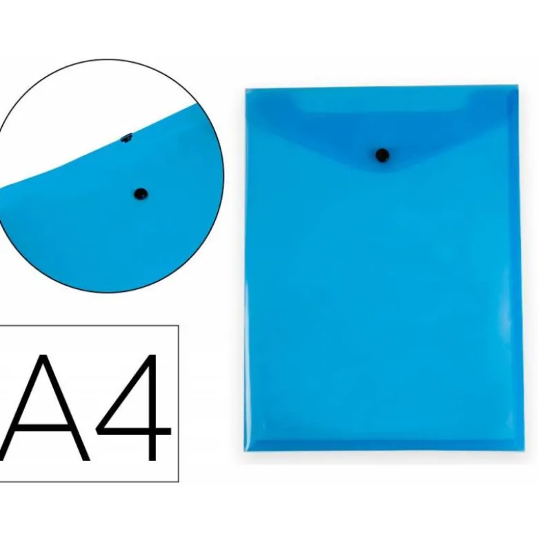 CARPETA LIDERPAPEL DOSSIER BROCHE POLIPROPILENO DIN A4 FORMATO VERTICAL CON FUELLE AZUL