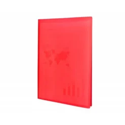 CARPETA LIDERPAPEL ESCAPARATE 40 FUNDAS POLIPROPILENO DIN A3 ROJO TRANSLUCIDO