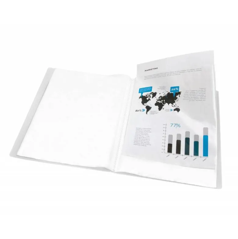 CARPETA LIDERPAPEL ESCAPARATE 80 FUNDAS POLIPROPILENO DIN A4 TRANSPARENTE