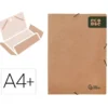 CARPETA LIDERPAPEL GOMAS DIN A4+ COLOR KRAFT MARRON CARTULINA