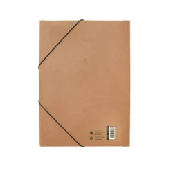 CARPETA LIDERPAPEL GOMAS DIN A4+ COLOR KRAFT MARRON CARTULINA
