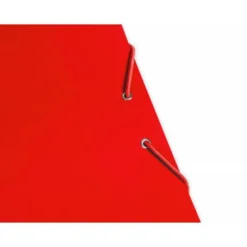 CARPETA LIDERPAPEL GOMAS FOLIO 3 SOLAPAS CARTON PLASTIFICADO COLOR ROJO