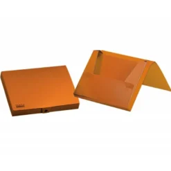 Carpeta portadocumentos gomas con solapa Liderpapel DIN A4 polipropileno lomo 25 mm color naranja