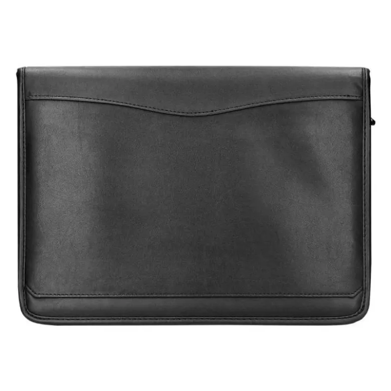 CARPETA PORTAFOLIOS CREMALLERA CON BOLSA PARA MOVIL Y TARJETERO COLOR NEGRO 260X355 MM