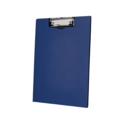 CARPETA Q-CONNECT MINICLIP SUPERIOR DIN A4 PLASTICO 50% RECICLADO AZUL GROSOR 2,1 MM