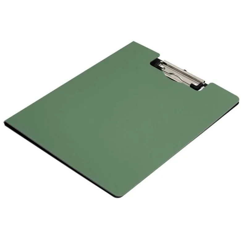 CARPETA Q-CONNECT MINICLIP SUPERIOR DIN A4 PLASTICO 50% RECICLADO VERDE OLIVA GROSOR 2,1 MM