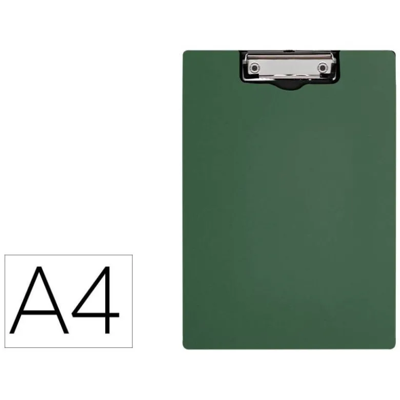 CARPETA Q-CONNECT MINICLIP SUPERIOR DIN A4 PLASTICO 50% RECICLADO VERDE OLIVA GROSOR 2,1 MM