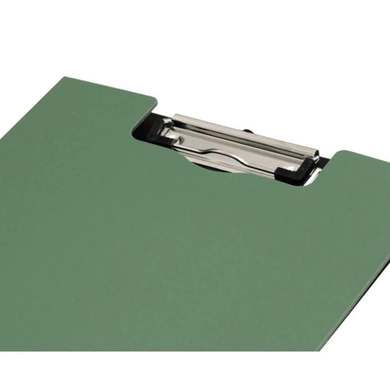 CARPETA Q-CONNECT MINICLIP SUPERIOR DIN A4 PLASTICO 50% RECICLADO VERDE OLIVA GROSOR 2,1 MM