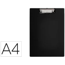CARPETA Q-CONNECT MINICLIP SUPERIOR DIN A4 PLASTICO 50% RECICLADO NEGRO GROSOR 2,1 MM