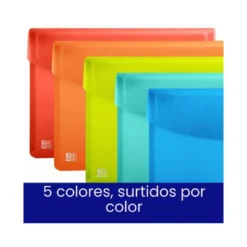 Carpeta sobre con broche marca Elba DIN A4 5 unidades Colores Surtidos